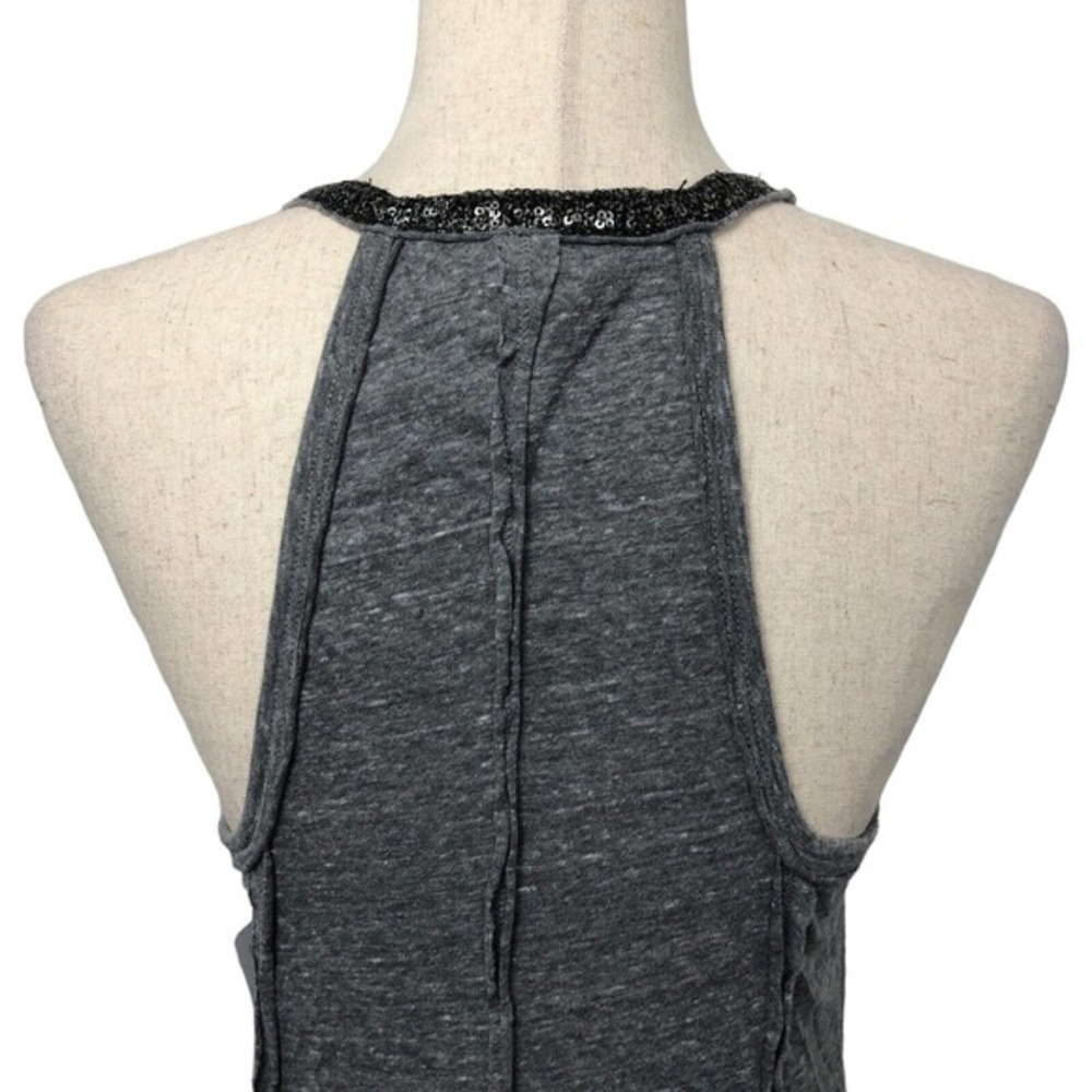 NWT Free People Universe Crystal Arrow Tank Top Womens Medium Heather Gray Ombre - Picture 10 of 16